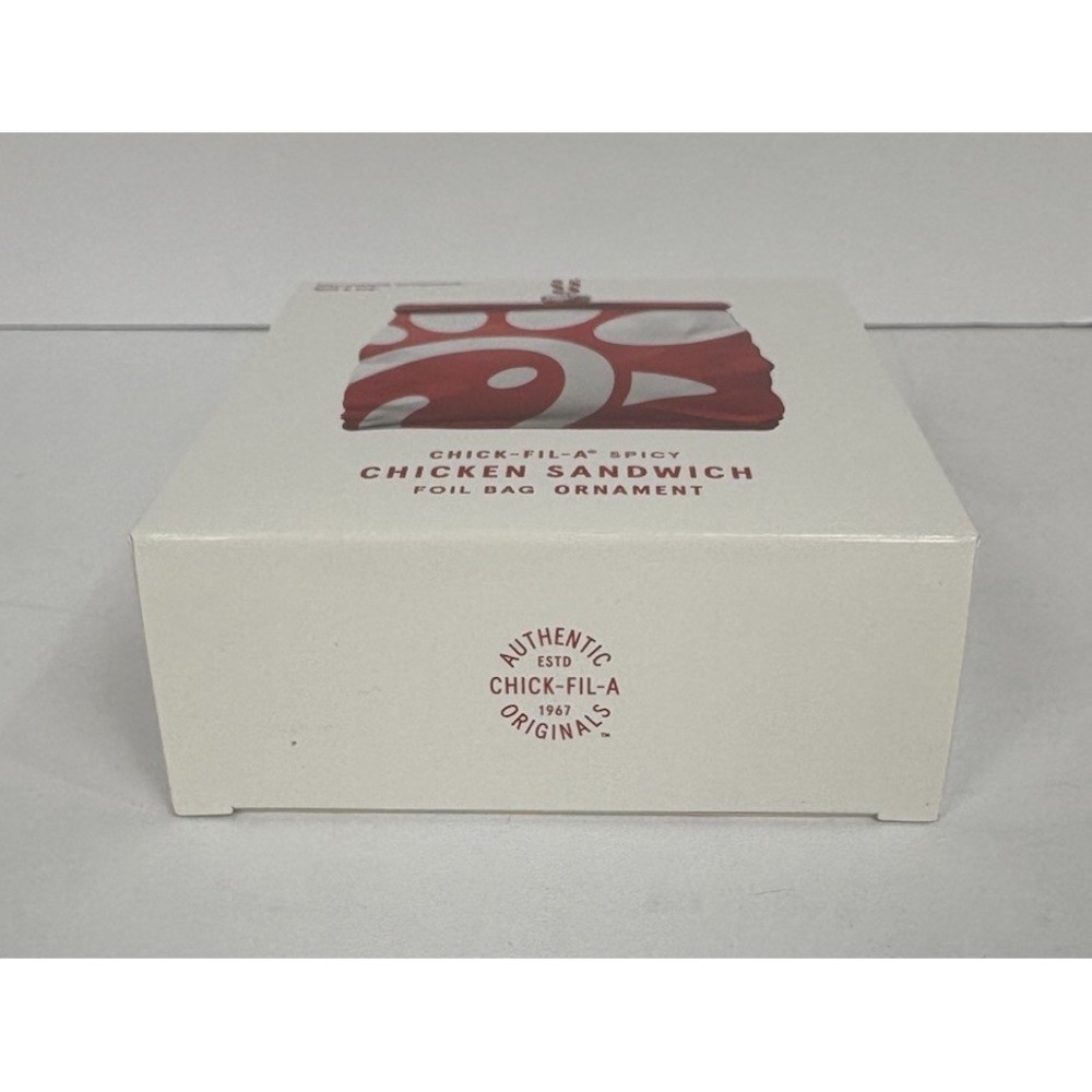 Chick-Fil-A Original Spicy Chicken Sandwich Bag Holiday Ornament 2025 - Picture 3 of 3